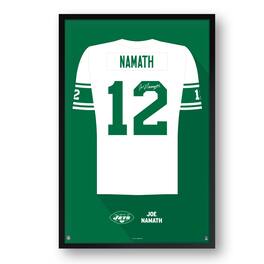 Sporticulture - Joe Namath Framed 27" x 39" Retired Jersey Art Print - Multicolor