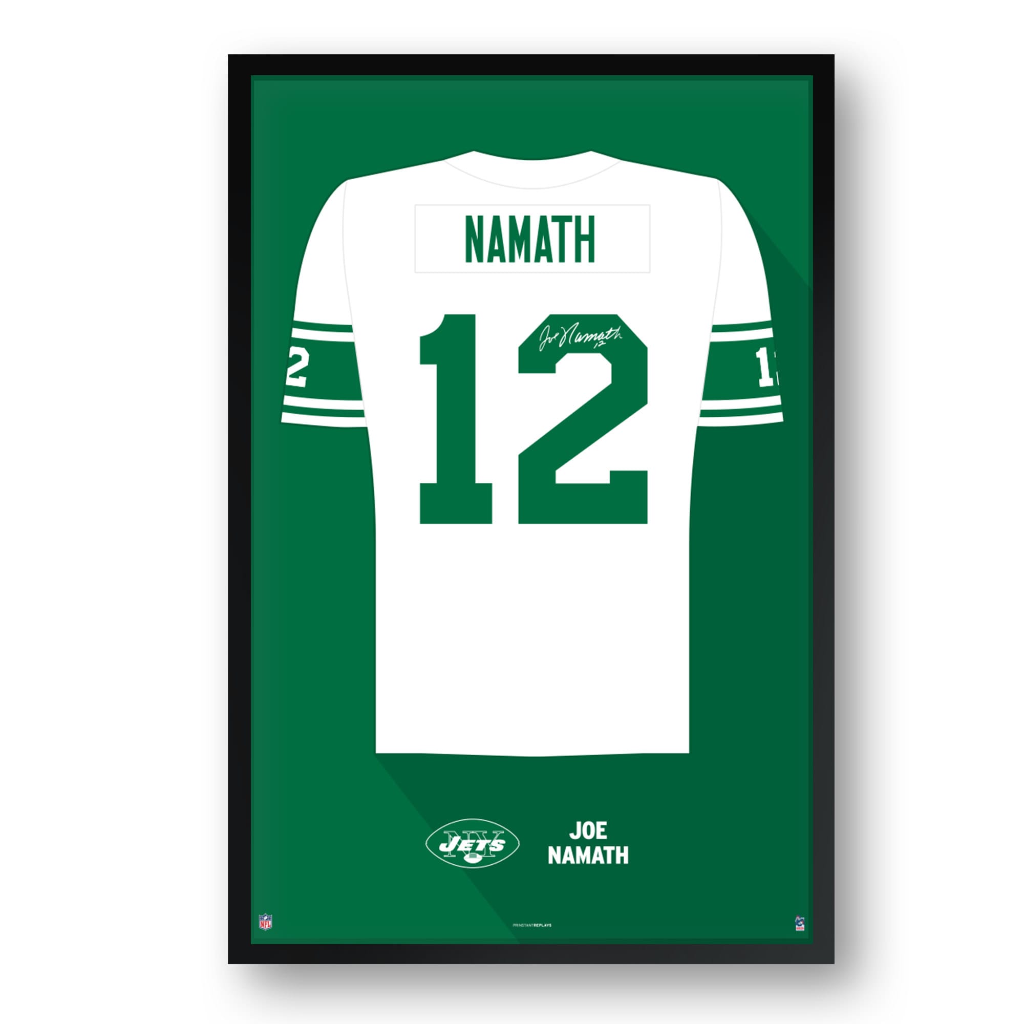 Joe Namath Framed 14" x 20" Retired Jersey Art Print