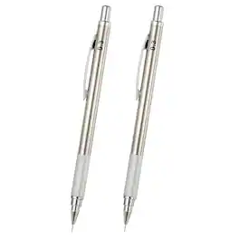 Unique Bargains - 2pcs Mech Pencil 0.3mm, Lead Holder Fine Point Metal for Drawing, Sketching, Woodworking - Silver