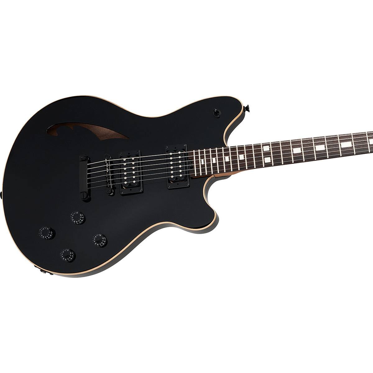 Alt View 3. EVH - EVH SA 126 Standard Electric Guitar, Piano Black.
