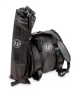 Latin Percussion - Timbale Drum Bag Set with Padded Shell Compartments and Stand Bag, Nylon Carry Bags with Straps