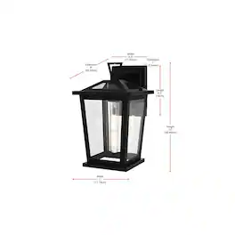 Elegant Lighting - Cayman 7 inch Outdoor Pendant - Black