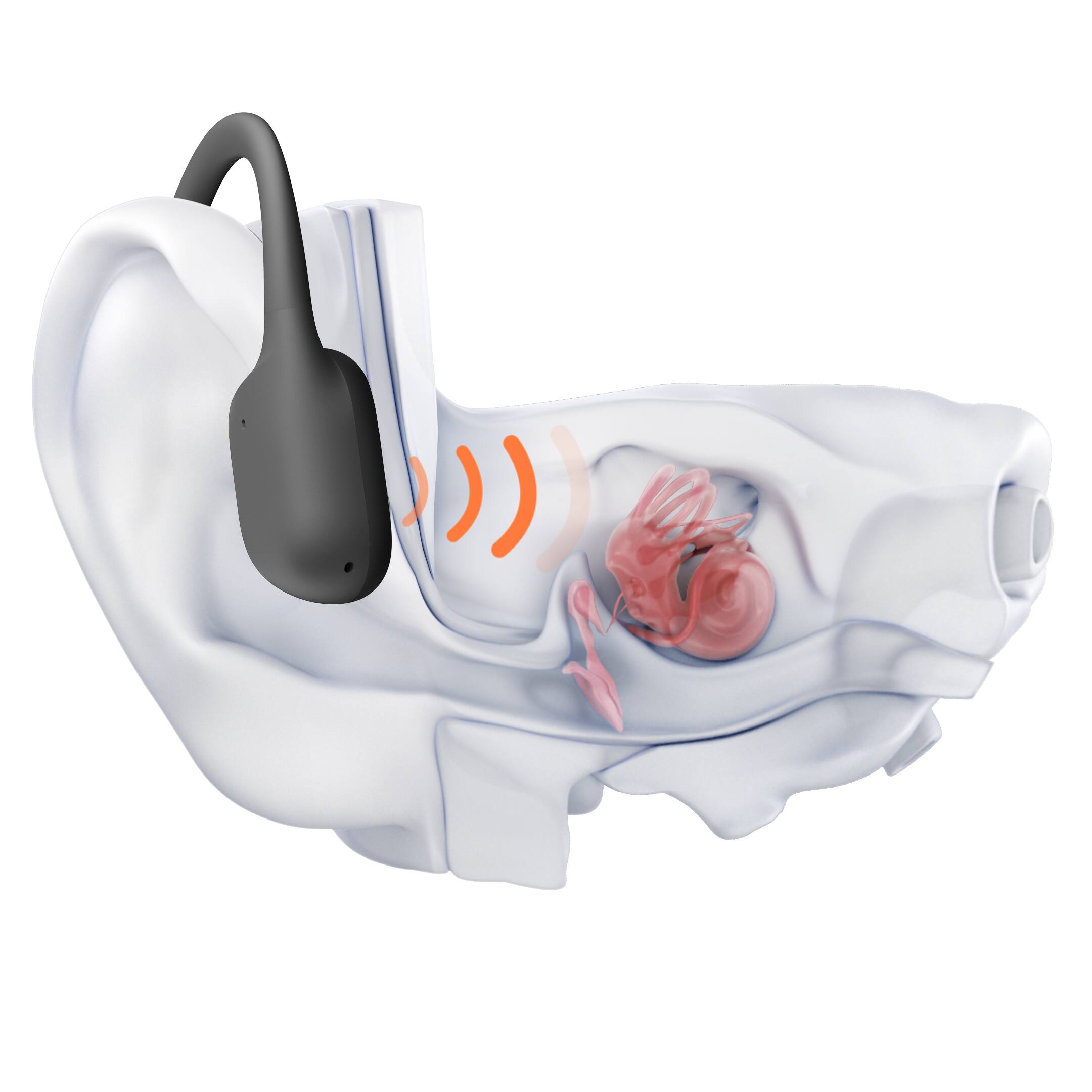 Alt View 4. Shokz - OpenRun Air 2 Wireless Bone Conduction Open-Ear Bluetooth Sports Headphones - Black.