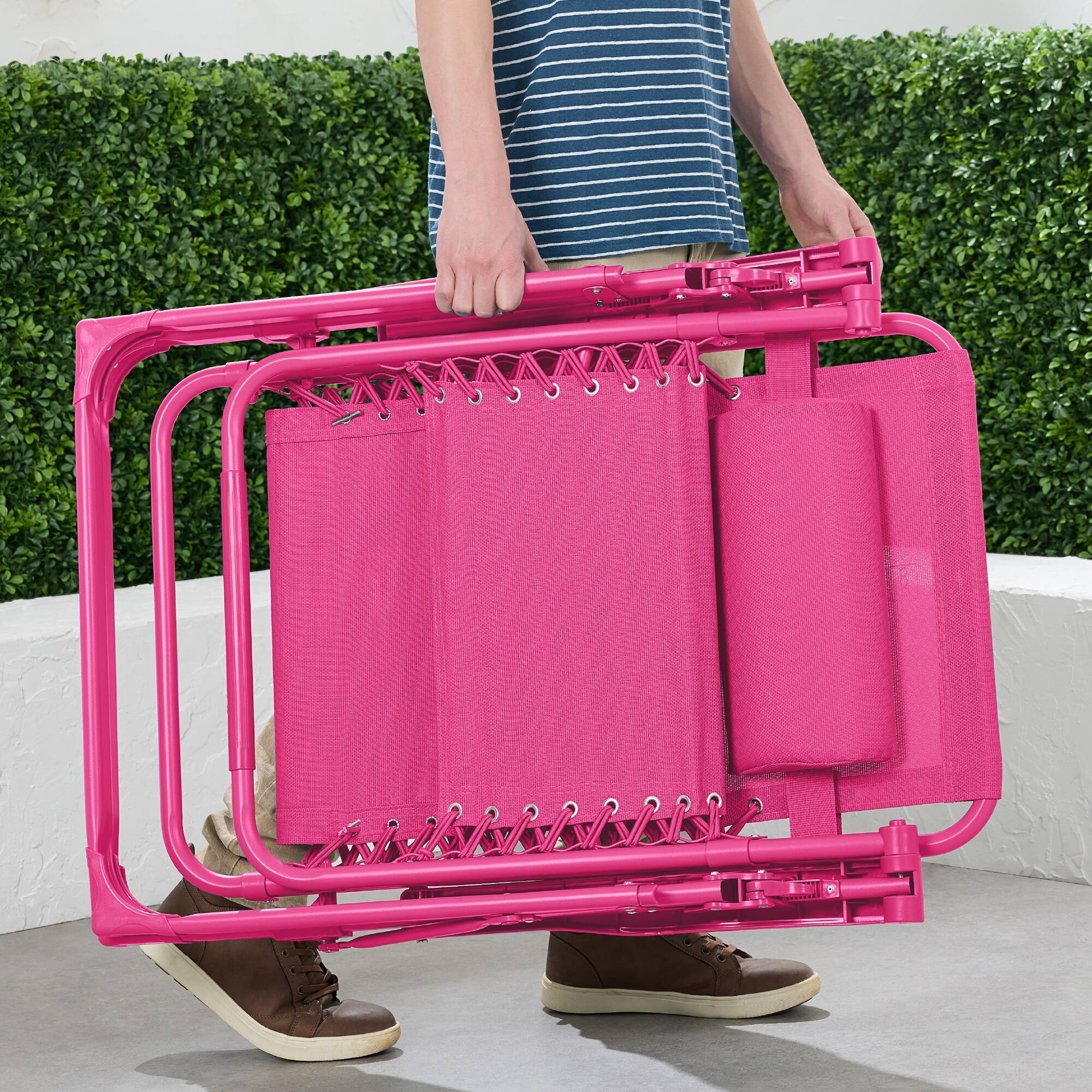 Alt View 2. Best Choice Products - Best Choice Products Monochromatic Zero Gravity Chair, Folding Patio Recliner w/Side Tray, Headrest - Ultimate Pink - Ultimate Pink.