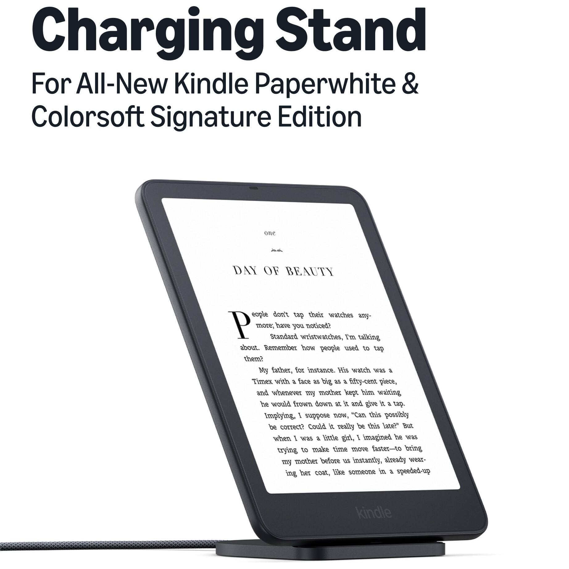 Charging Stand For All-New Kindle Paperwhite & Colorsoft Signature Edition

one

DAY OF BEAUTY

People don't tap their watches any more; Standard have you noticed? I'm talking about. Remember how people used to tap them? My father, for instance. His watch was a Timex with a face as big as a fifty-cent piece, and whenever my mother kept him waiting he would frown down at it and give it a tap. Implying, I suppose now, "Can this possibly be correct? Could it really be this late?" But when I was a little girl, I imagined he was trying to make time move faster-to bring mother before us instantly, already wearing her coat, like someone in a speeded-up
