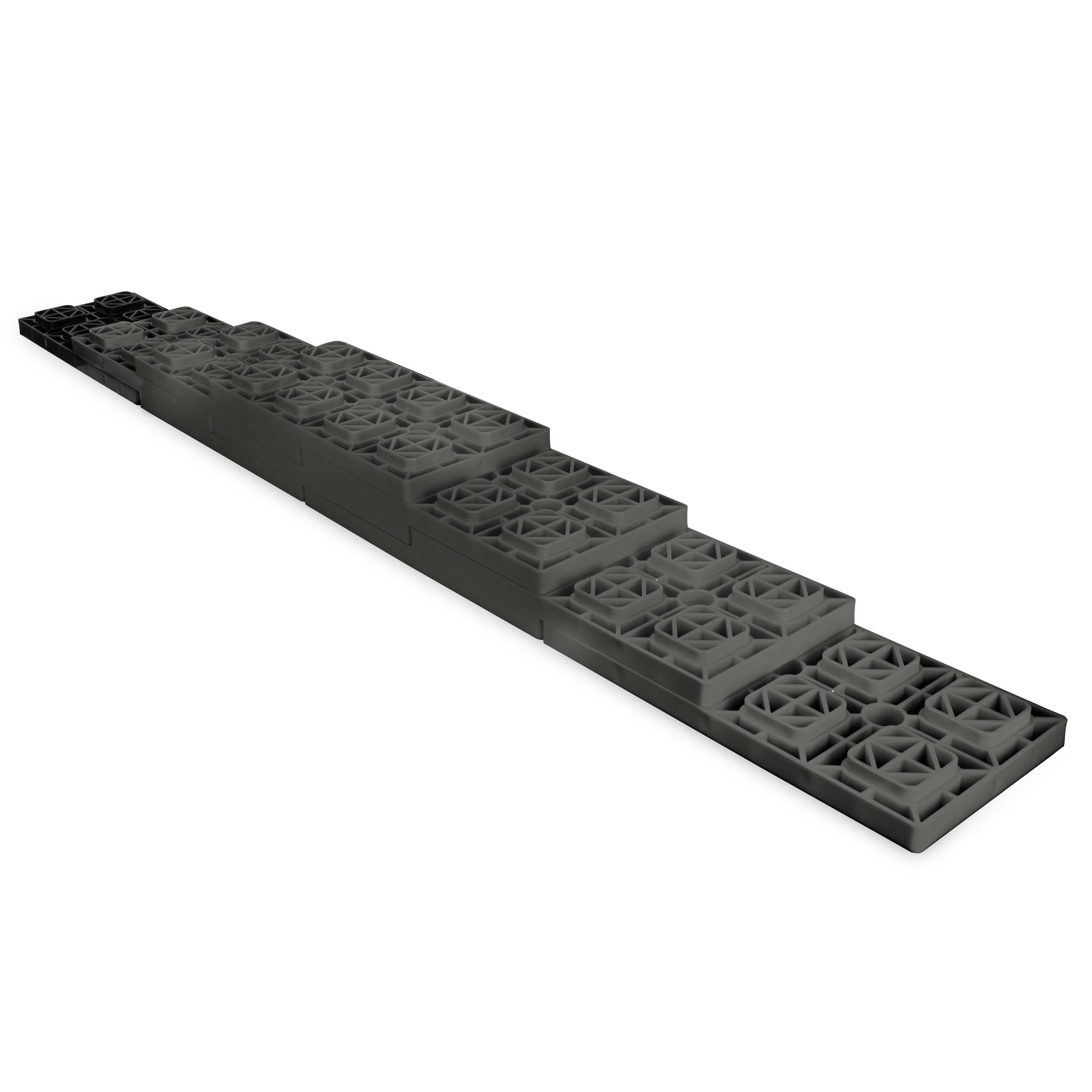 Alt View 5. Camco - Camco FasTen 4x2 Durable RV Camper Leveling Stabilizer Blocks for Dual Tires - Gray.