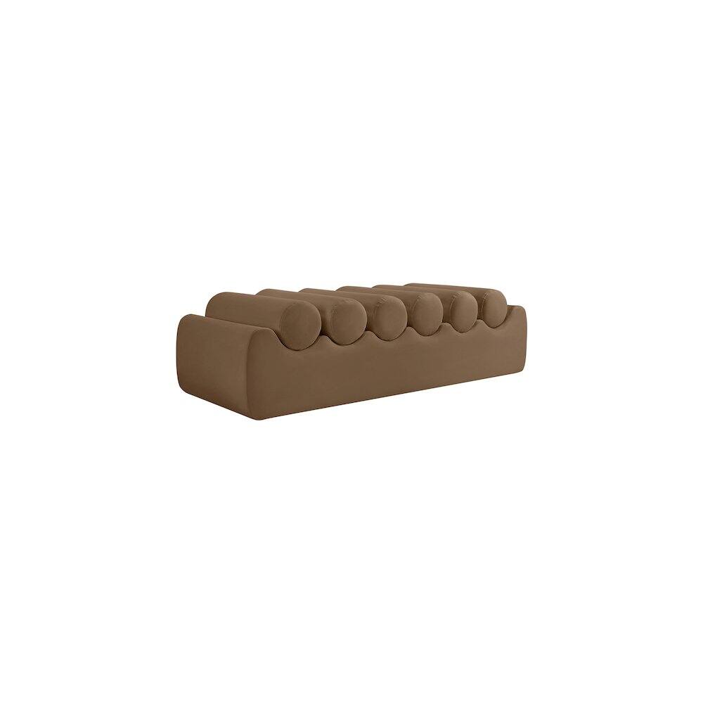 Alt View 4. Meridian Furniture - Rumble Brown Vegan Leather Bench - Brown.