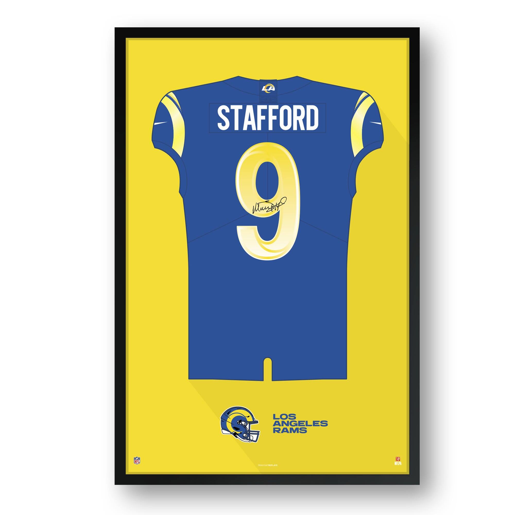 Matthew Stafford Los Angeles Rams 14" x 20" Home Jersey Framed Art Print