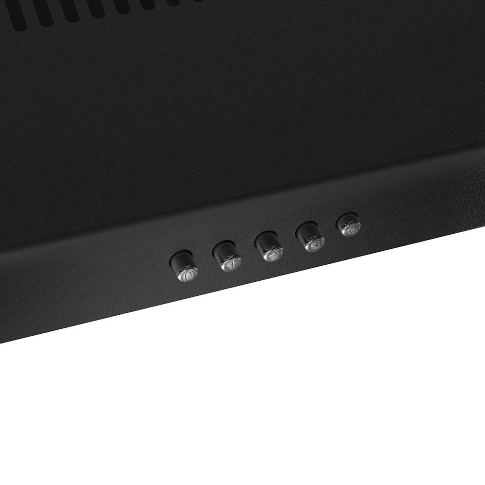 Alt View 9. Streamline - 30 in. Castellaro Ductless Undermount 80 CFM Range Hood, Mesh Filters, Push Button Control, LED Light - Grit Black.