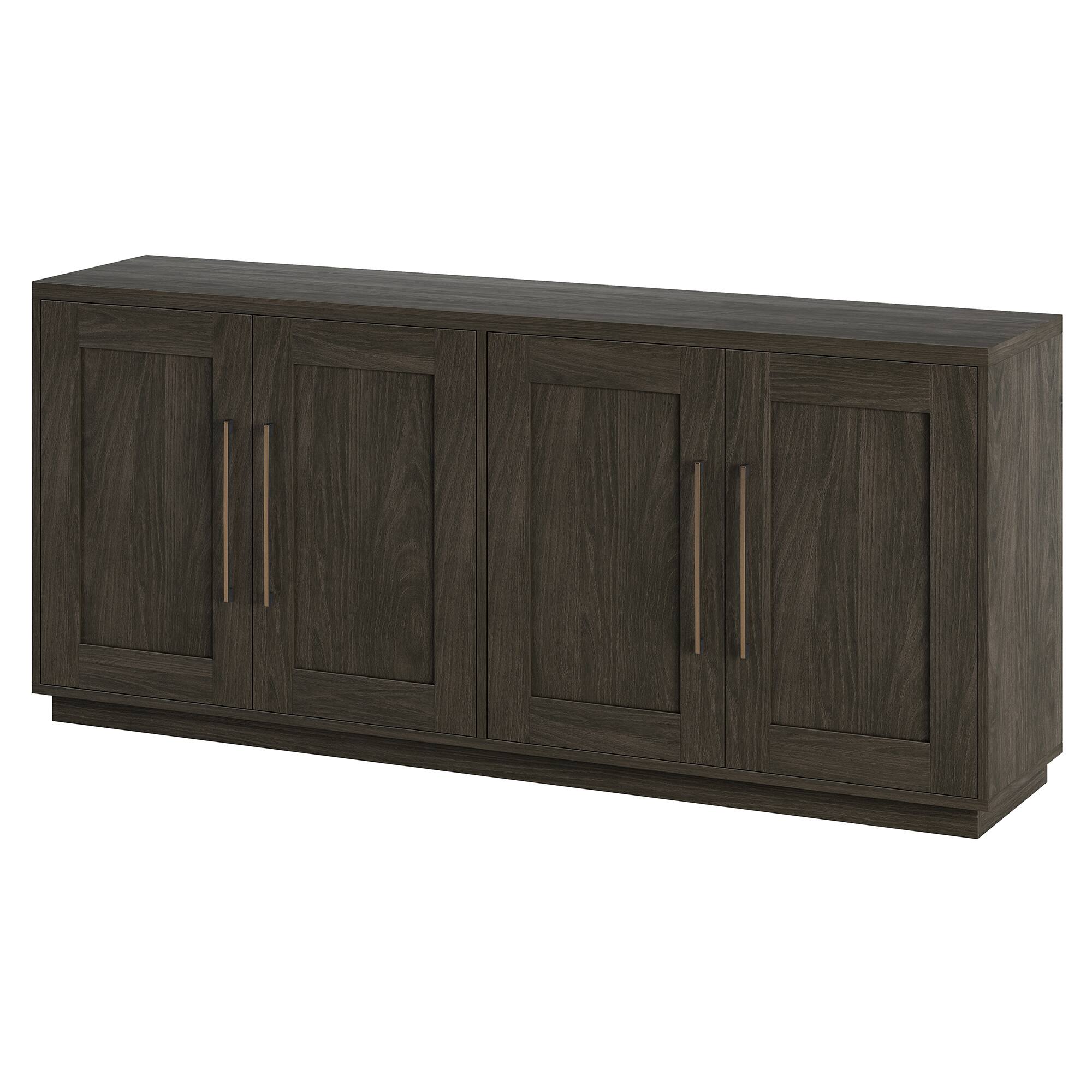 Alt View 2. Hudson&Canal - Tillman 68" Rectangular Buffet Table - Brown.