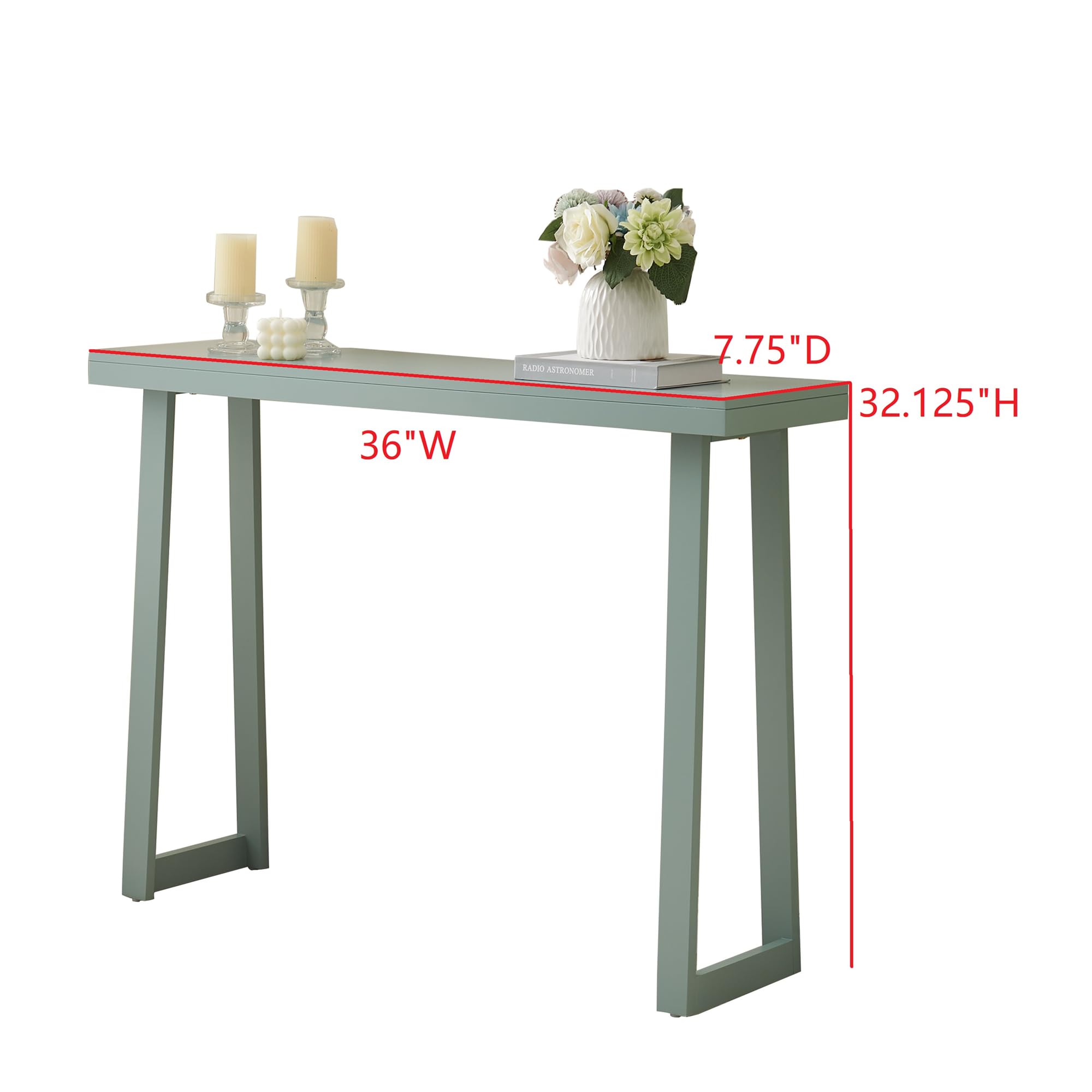 36"W x 7.75"D x 32.125"H