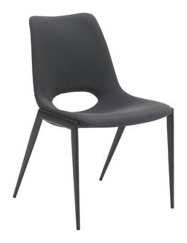 Hivvago - Desi Armless Dining Chair (Set of 2) - Black