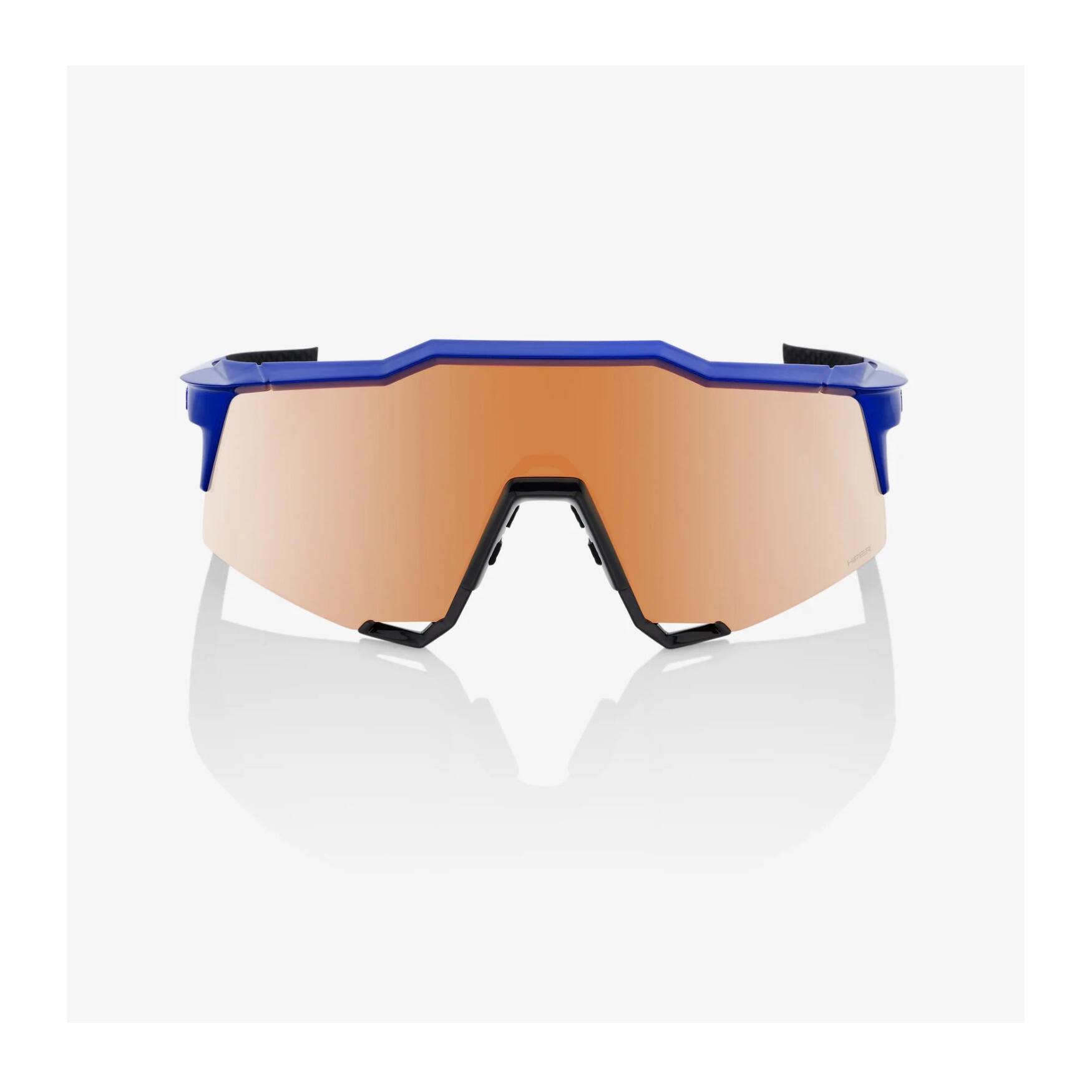 Angle. 100% - 101 Percent Speedcraft Sunglasses- Cobalt Blue, HiPER Copper Lens - Cobalt Blue.