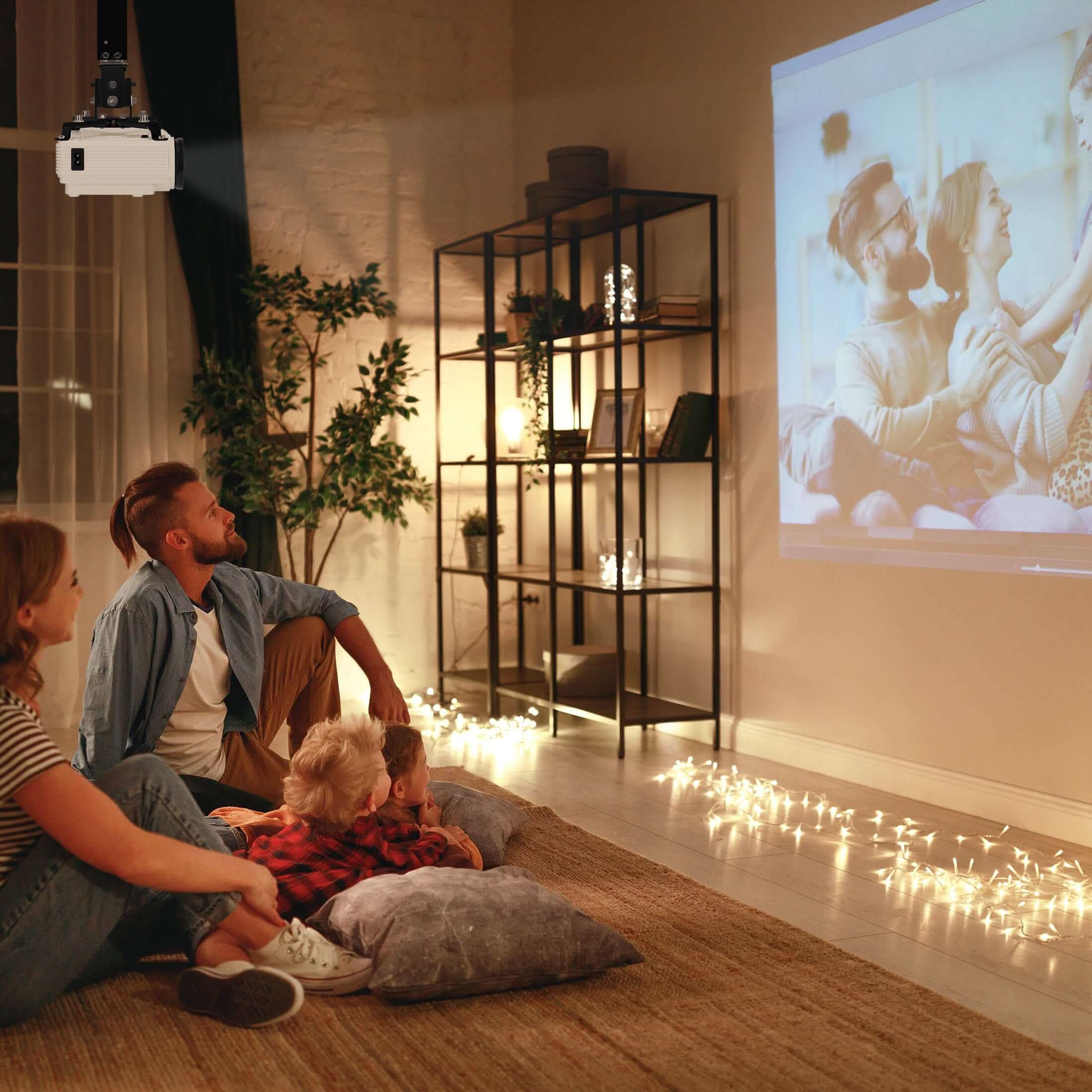 Angle. Mount-It! - Universal 3-in-1 Extendable Projector Wall & Ceiling Mount with Full Motion and Height Adjustment, Black - Black.