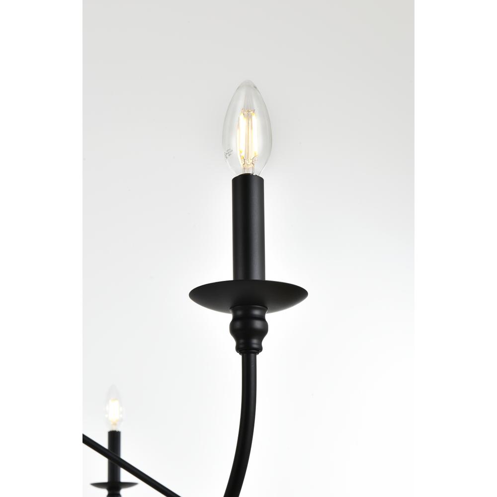Alt View 2. Living District - Rohan 60 inch chandelier in Matte Black - Matte Black.