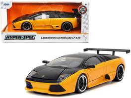 Lamborghini Murcielago LP 640 "Hyper-Spec" Series 1/24 Diecast Model Car by Jada - Yellow Metallic And Matt Black