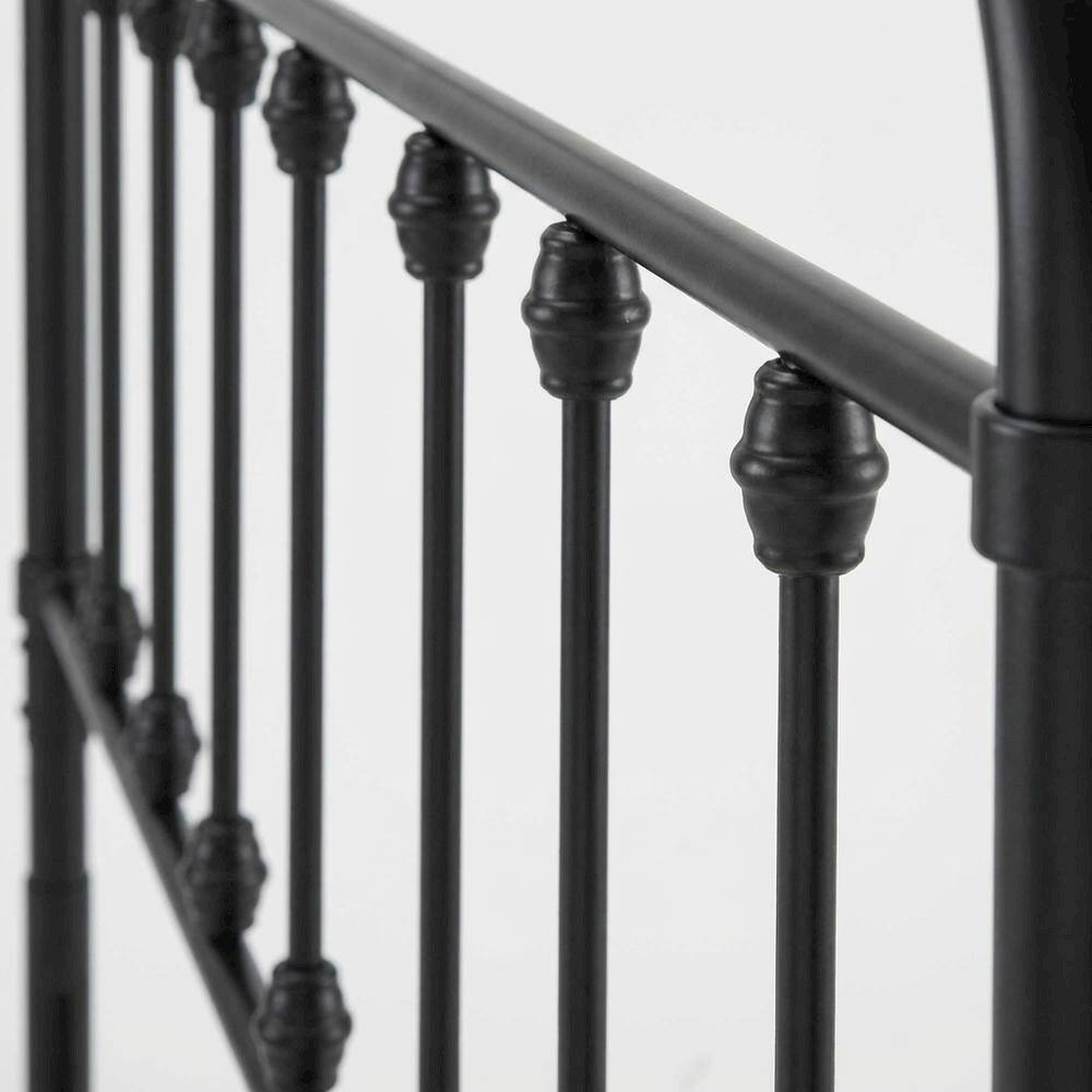 Back. FurniFact - Metal Queen Headboard inwith Sturdy Frame and Elegant Design - Black.