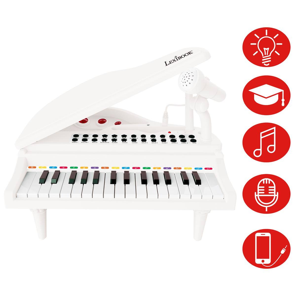 Lexibook Mini Electronic Grand Piano with Mic. 31 Light Up Keys - Best Buy