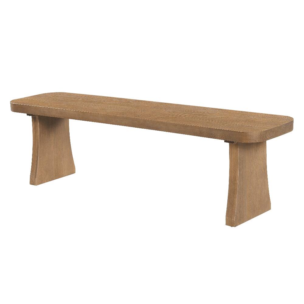 Alt View 2. Ropilly - Ropilly Solid Pine Dining Bench Indoor Wood Seating for Kitchen and Entryway - Pine.