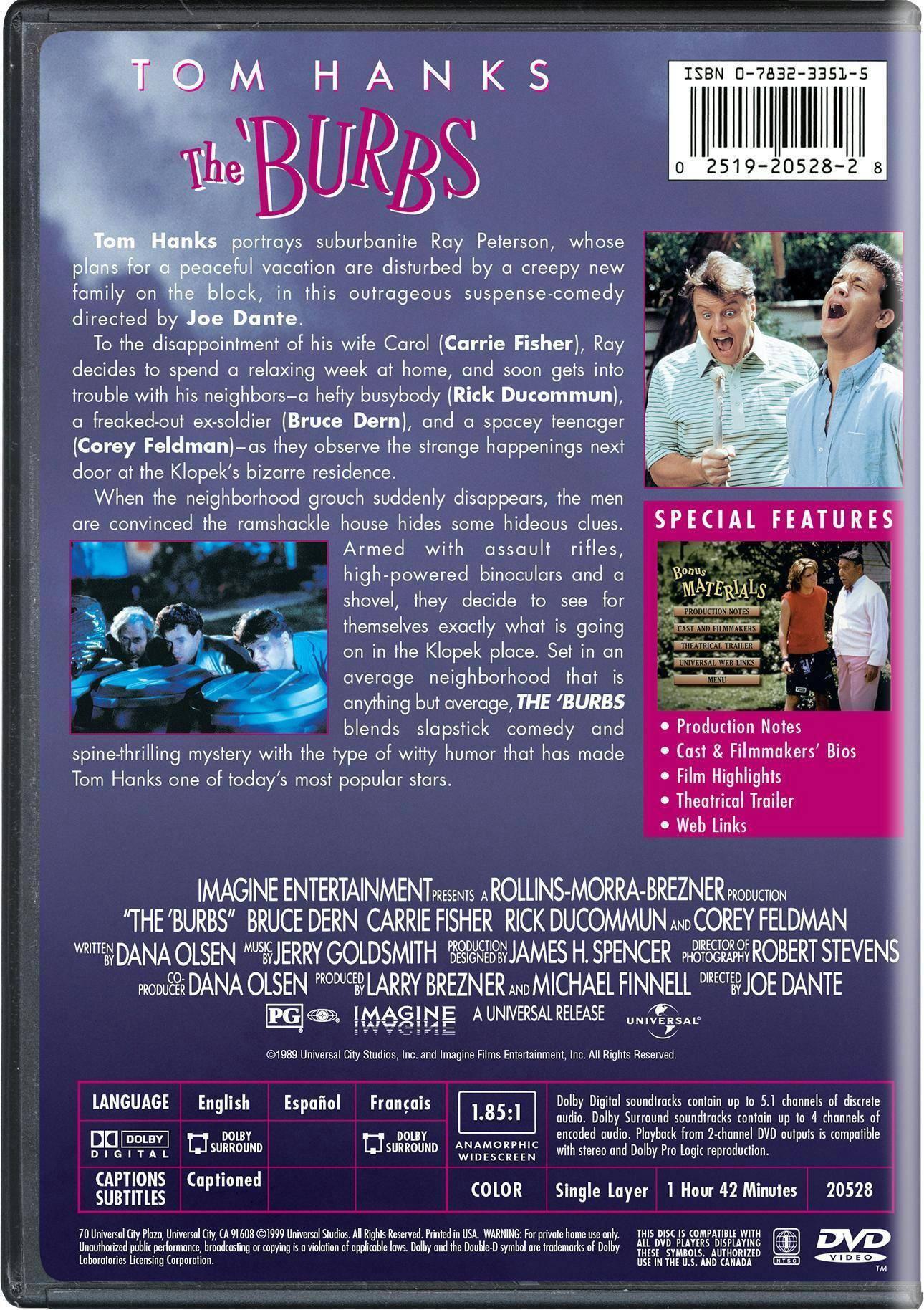 Angle. The 'Burbs [DVD].