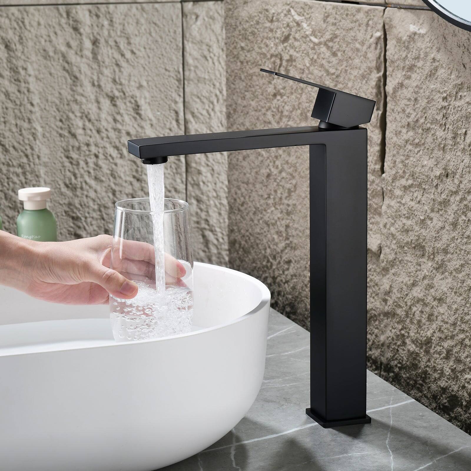 Alt View 3. Boyel Living - Black Faucet SUS304 Aerator Spout cUPC Cartridge 60cm Supply Line Pop Up Drain - Matte Black.