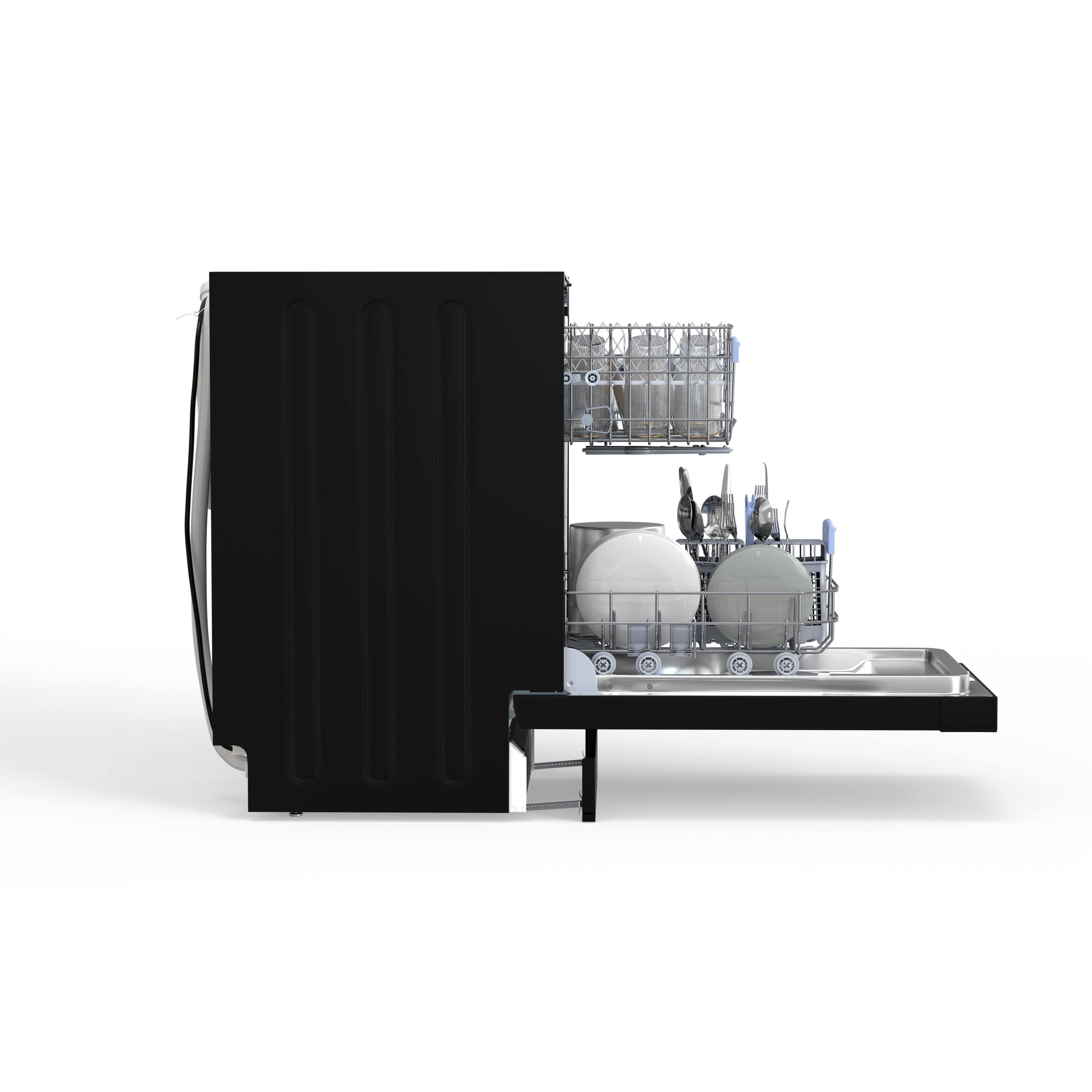 Alt View 8. Equator - Equator 18" Built-In Dishwasher Front Control 10 place+Wine Rack 3.4g Sanitize Super Dry 51 dB 110V Energy Star - Black.