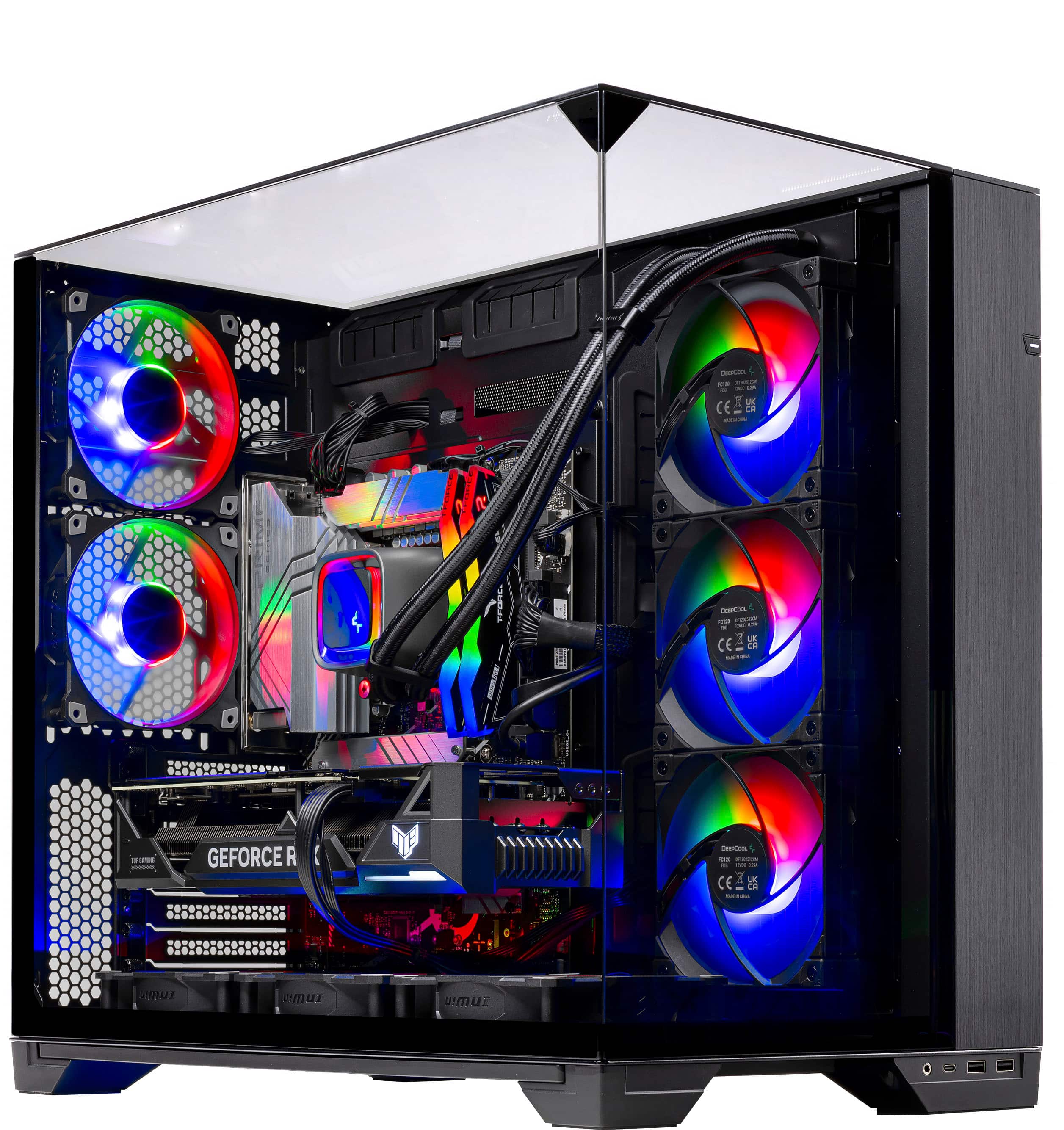 Skytech Gaming - O11V Gaming Desktop PC - AMD Ryzen 7 7700 - 32GB Memory - AMD Radeon RX 9070XT - 1TB NVMe SSD - Black