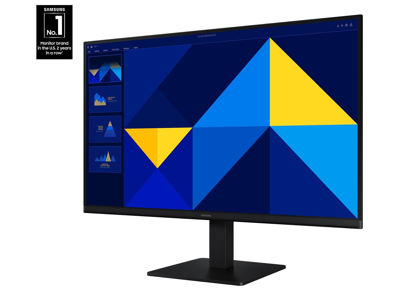 SAMSUNG No. 1 Monitor brand in the U.S. 2 years in a row. B a F - - FuPT Ntigtot - V Corponate Success SALOTE CA - - - - Samsung