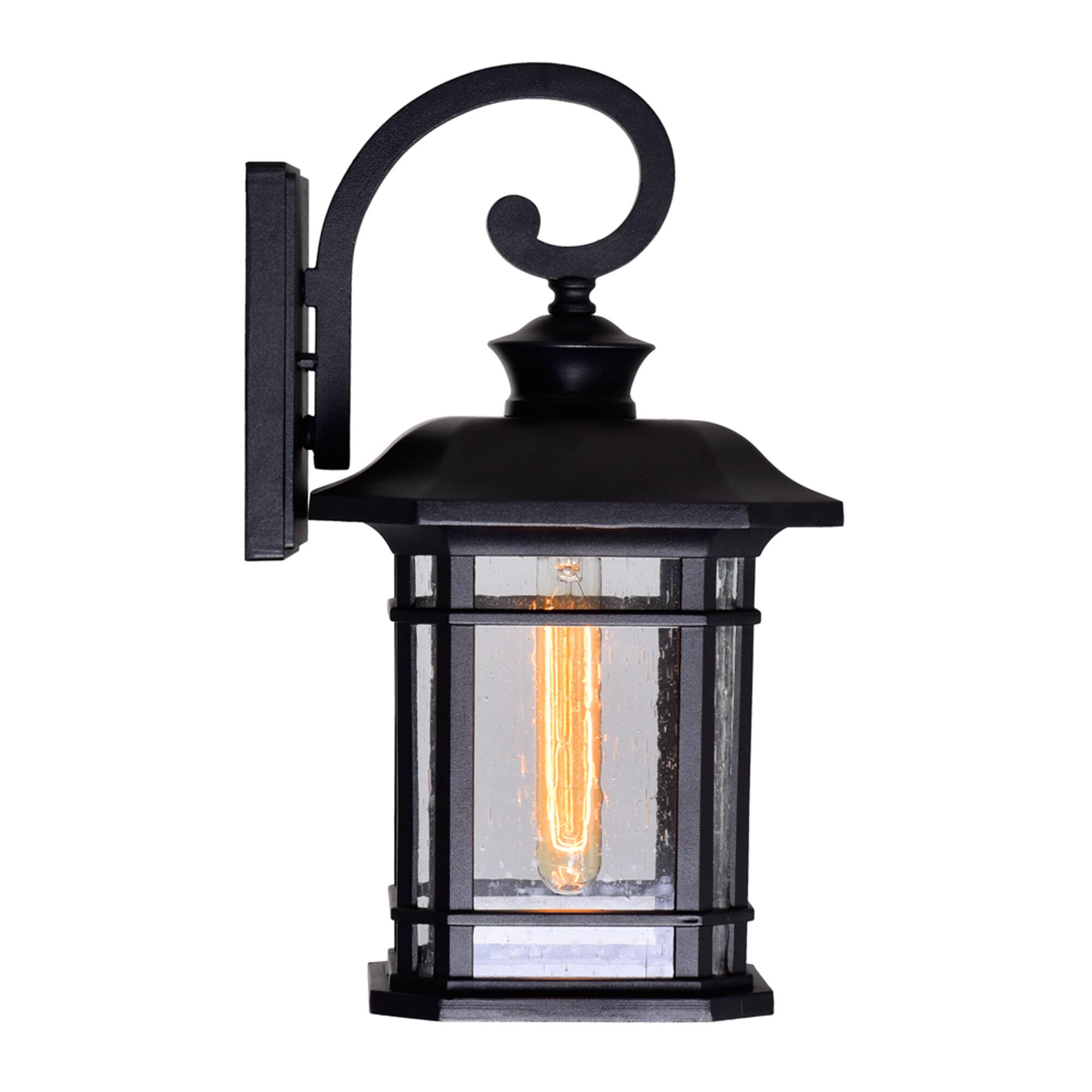 Alt View 1. CWI Lighting - Blackburn 1 Light Outdoor Black Wall Lantern - Black.