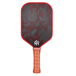 Anysun - Carbon Fiber Pickleball Paddle - Cold Pressed Multi-Layer, 16mm Polypropylene Core, Fabric Surface, Elongated - Red