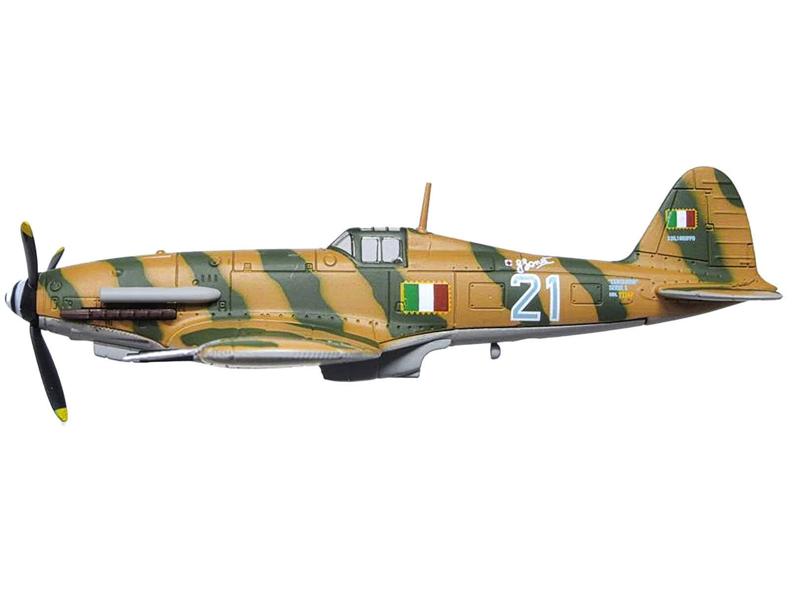 Angle. Oxford Diecast - Fiat G55 Centauro Fighter Aircraft 1/72 1 Gruppo 3 Squadriglia MM.91147 Italy - Italian Air Force Oxford Aviation Series - Multicolor.