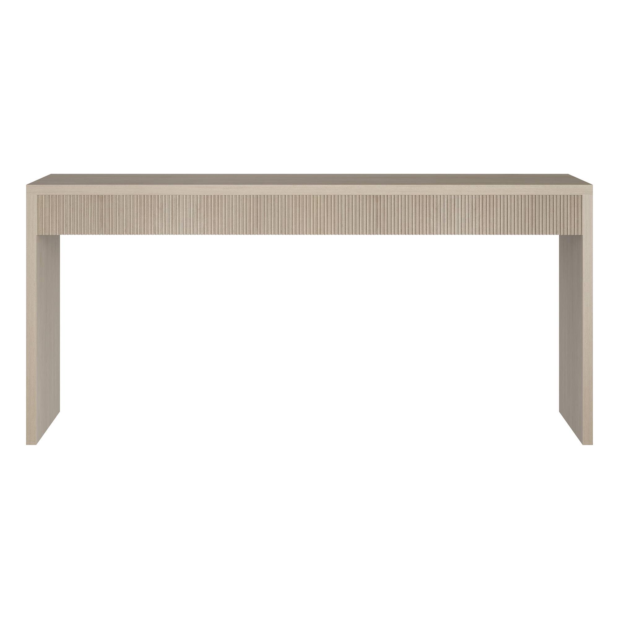 Angle. Hudson&Canal - Lawrence 64" Wide Rectangular Fluted Console Table - White.