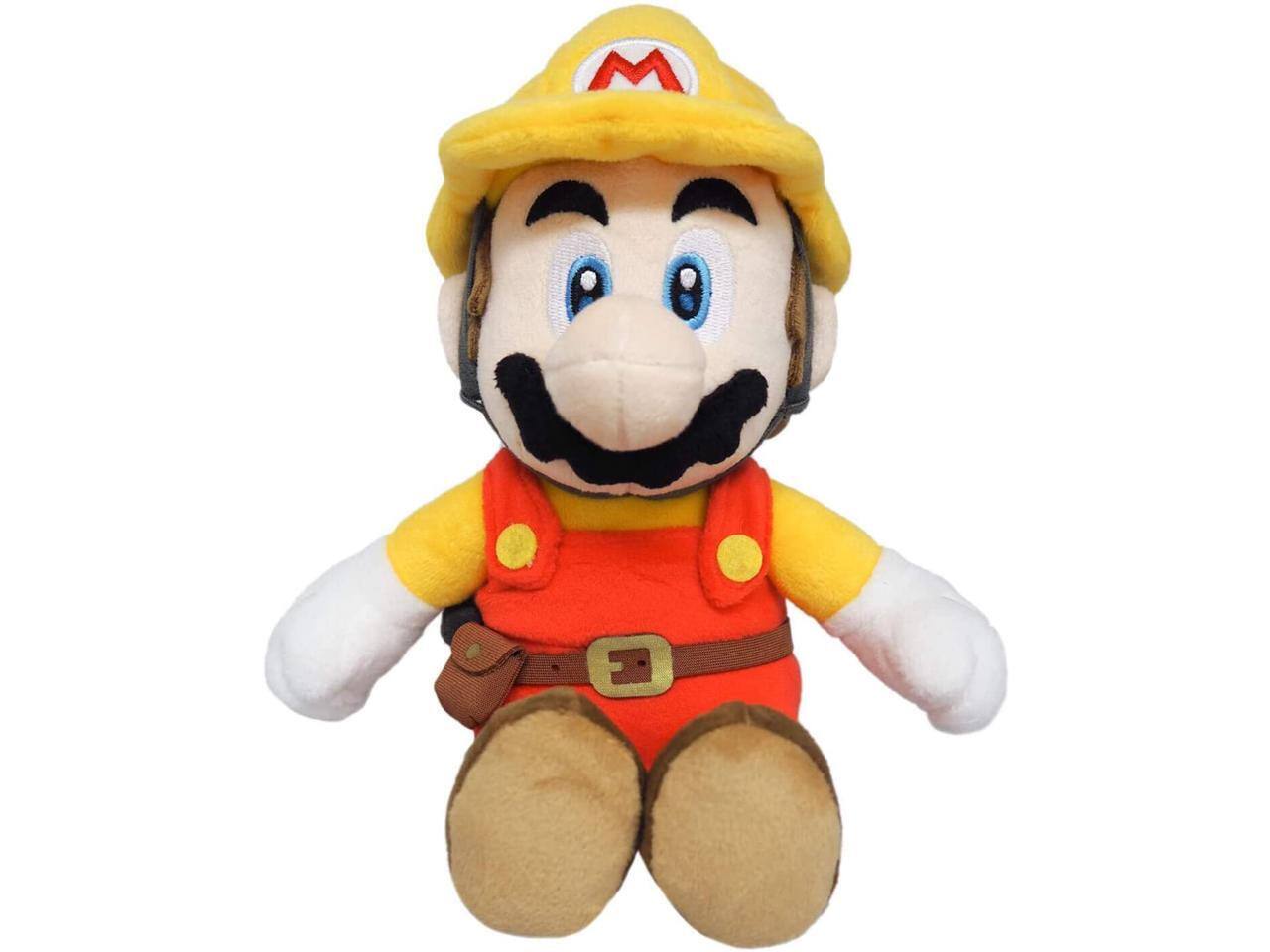 Alt View 1. Little Buddy - Super Mario All Star Collection 9.5 Inch Plush | Builder Mario - Yellow.