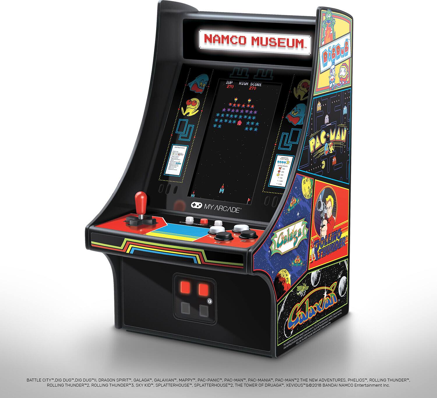 DGUNL-3226 Namco Museum Mini Player Retro Arcade Machine - 10 Inch Cab