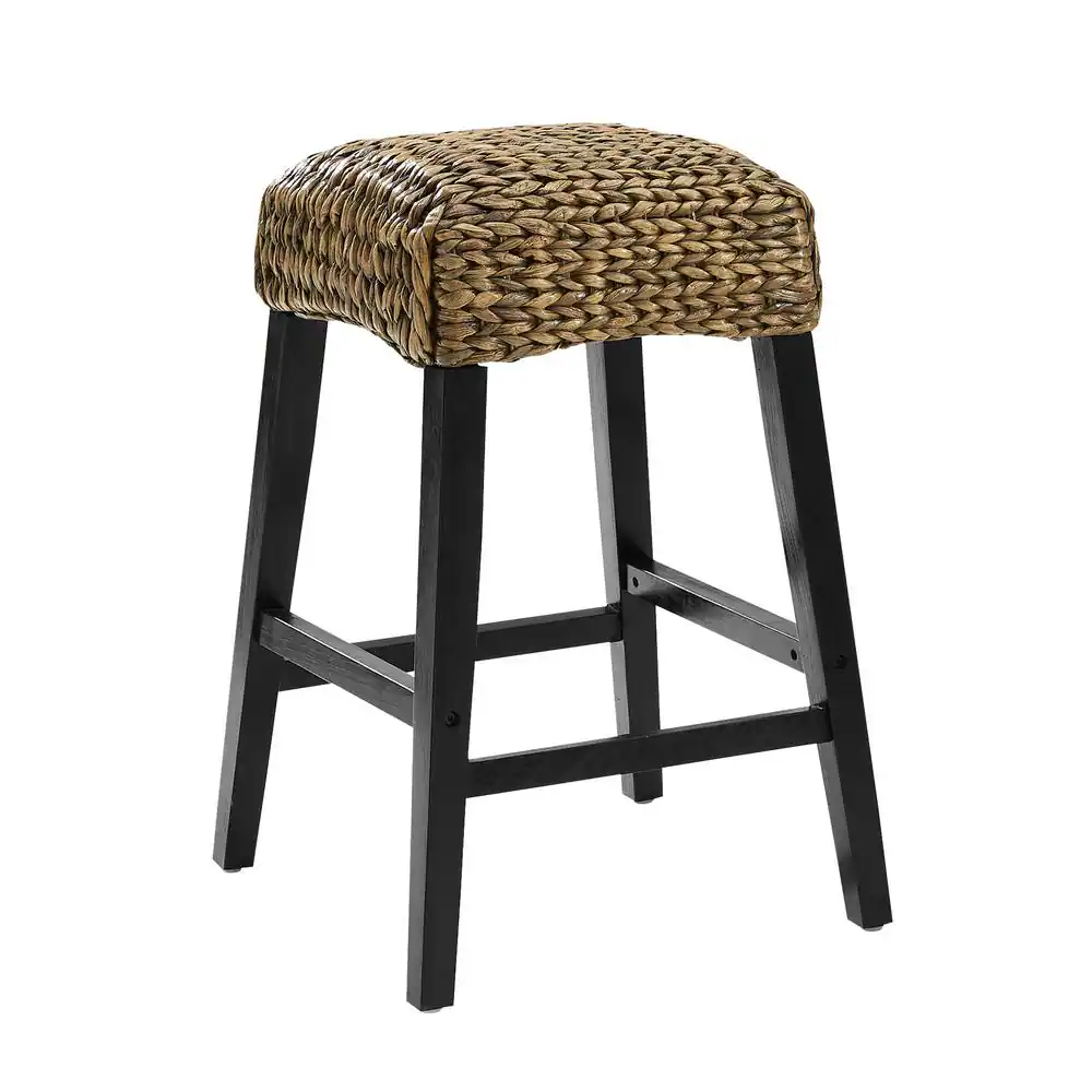 Angle. Crosley Furniture - Edgewater 2-Piece Backless Counter Height Bar Stool Set - 2 Stools - Seagrass.