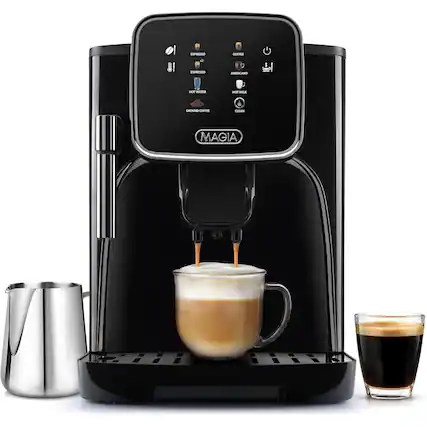 ESPRESSO COFFEE, ESPRESSO AMERICANO, HOT WATER, GROUND COFFEE, CLEAN, MAGIA