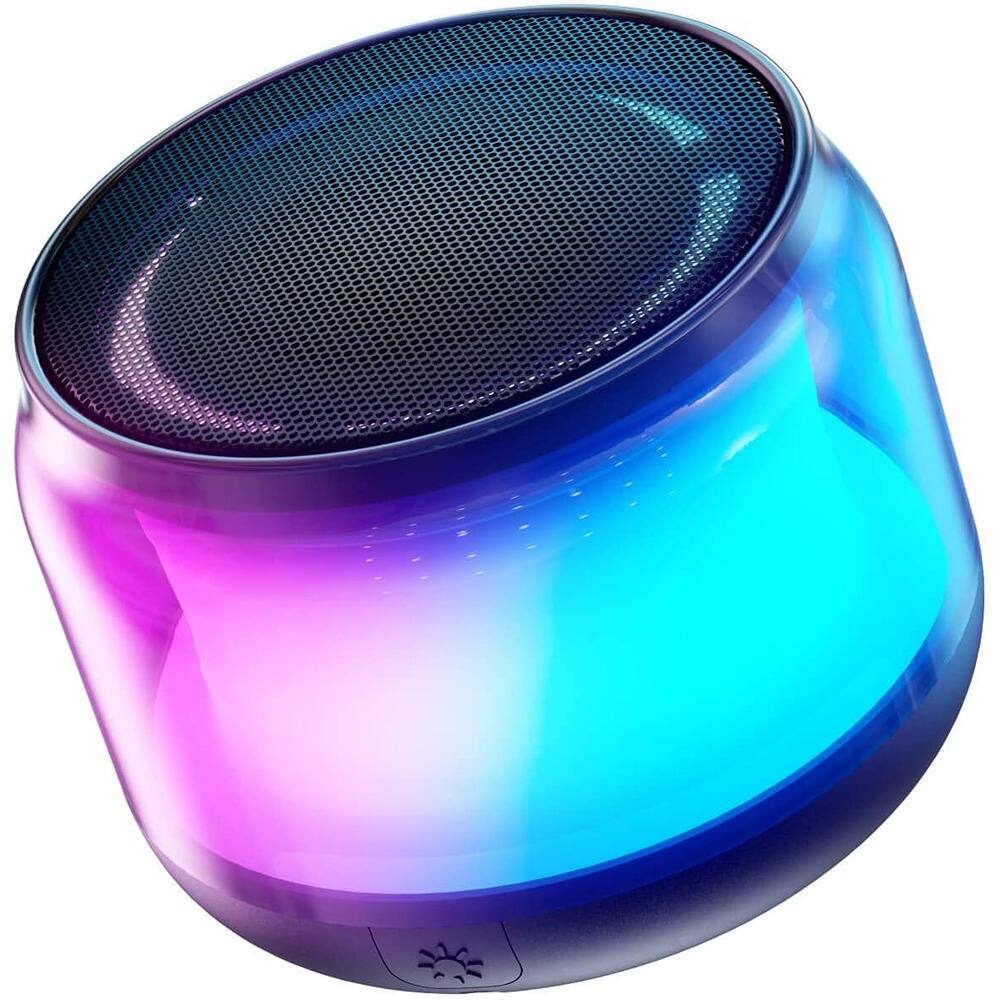 Front. ACJPR - Portable Bluetooth Speaker with Colorful Lights, Loud Sound, Mini Wireless Speaker with Stereo Pairing, Gift for Kids &.