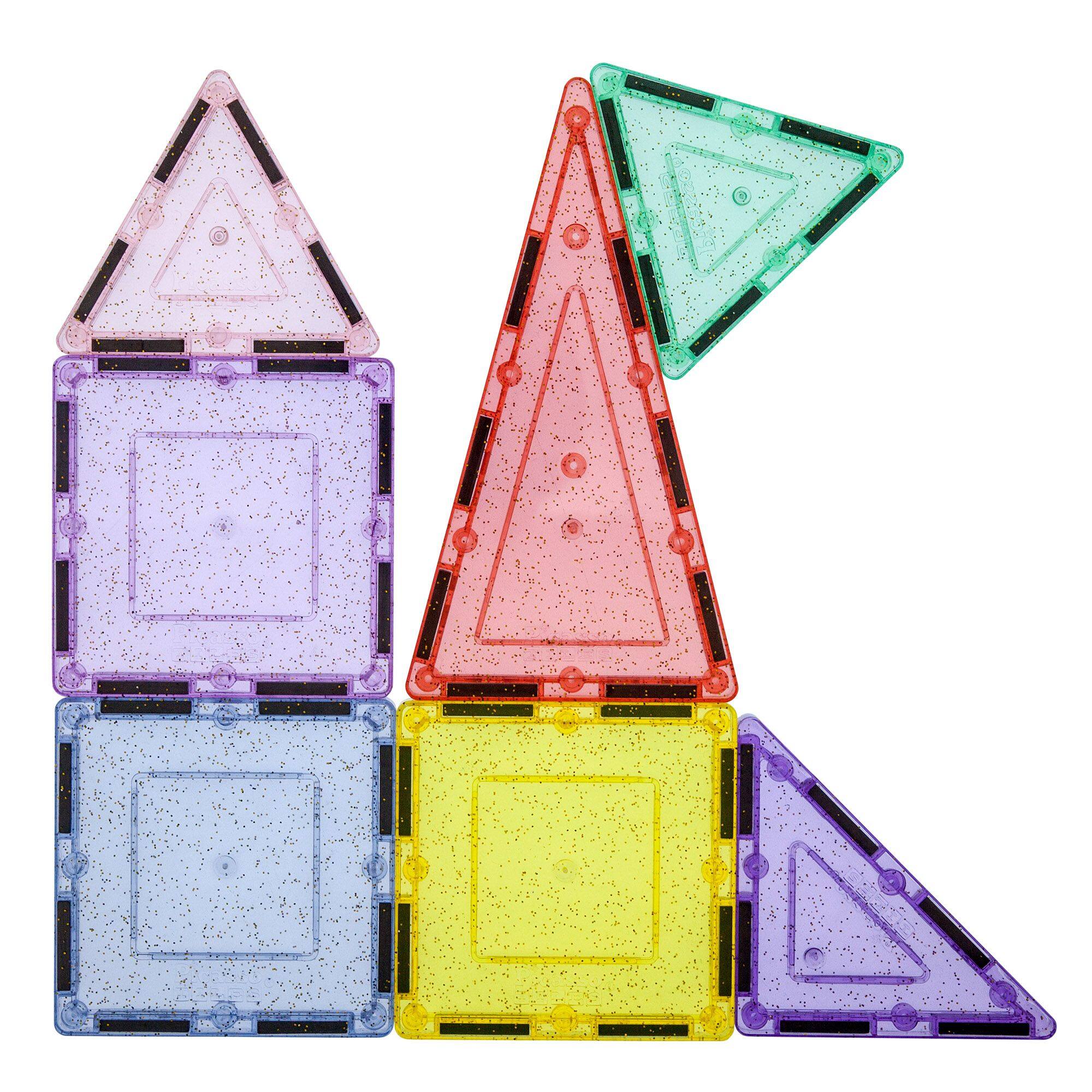 Alt View 5. PicassoTiles - PicassoTiles 48 PC Pastel Themed, Magnetic Tiles, Magnetic Building Blocks Toys for Boys & Girls 3+.
