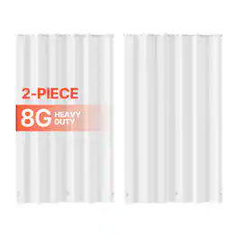 VEVOR - Shower Curtain Liner, 8G Heavy-Duty PEVA Shower Liner, 2-Pack Waterproof Plastic Liners with 3 Magnets - White