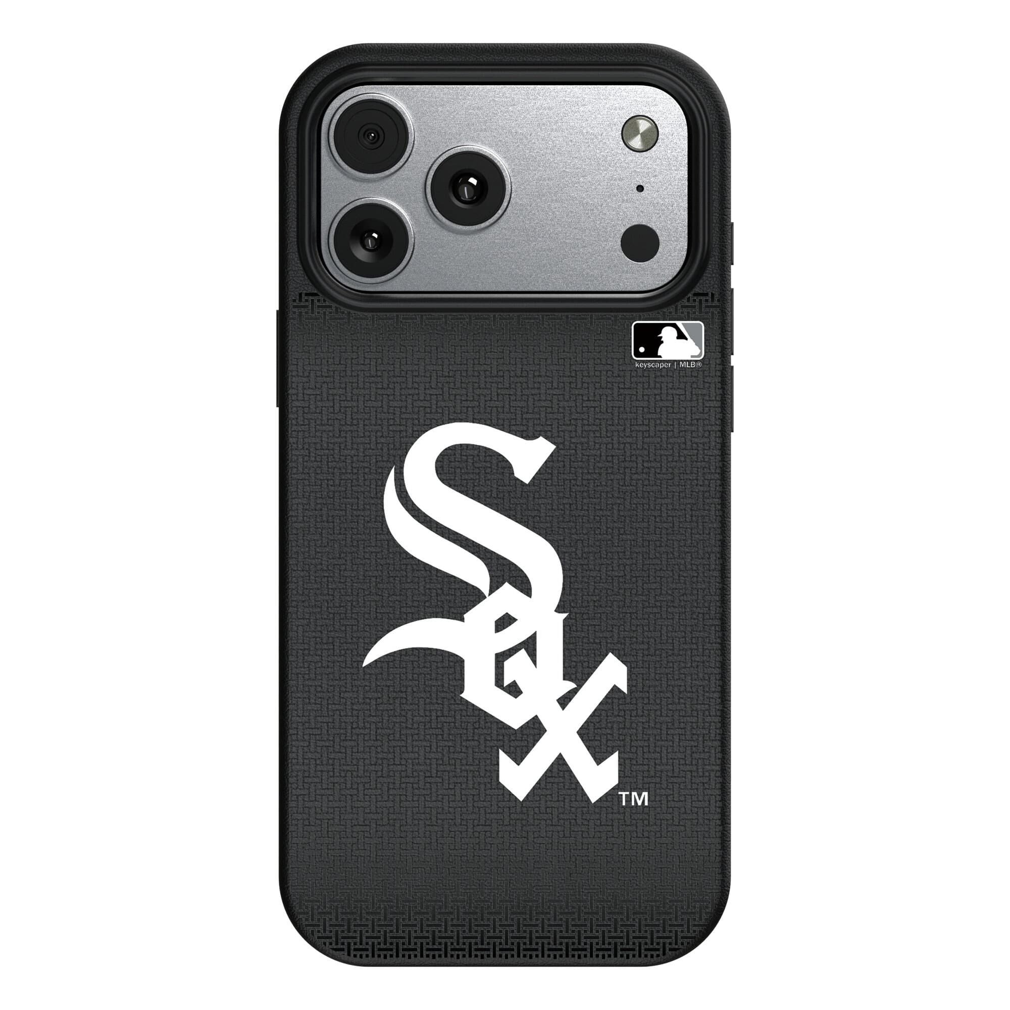 Keyscaper - MLB - Chicago White Sox Linen Logo iPhone Magnetic Bump Case - 17 - Black price history on PriceWatchPro