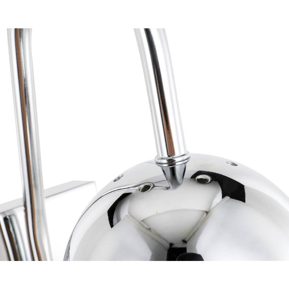 Left. Living District - Kace 1 Light Chrome And Frosted White Glass Wall Sconce - Chrome And Frosted White Glass.