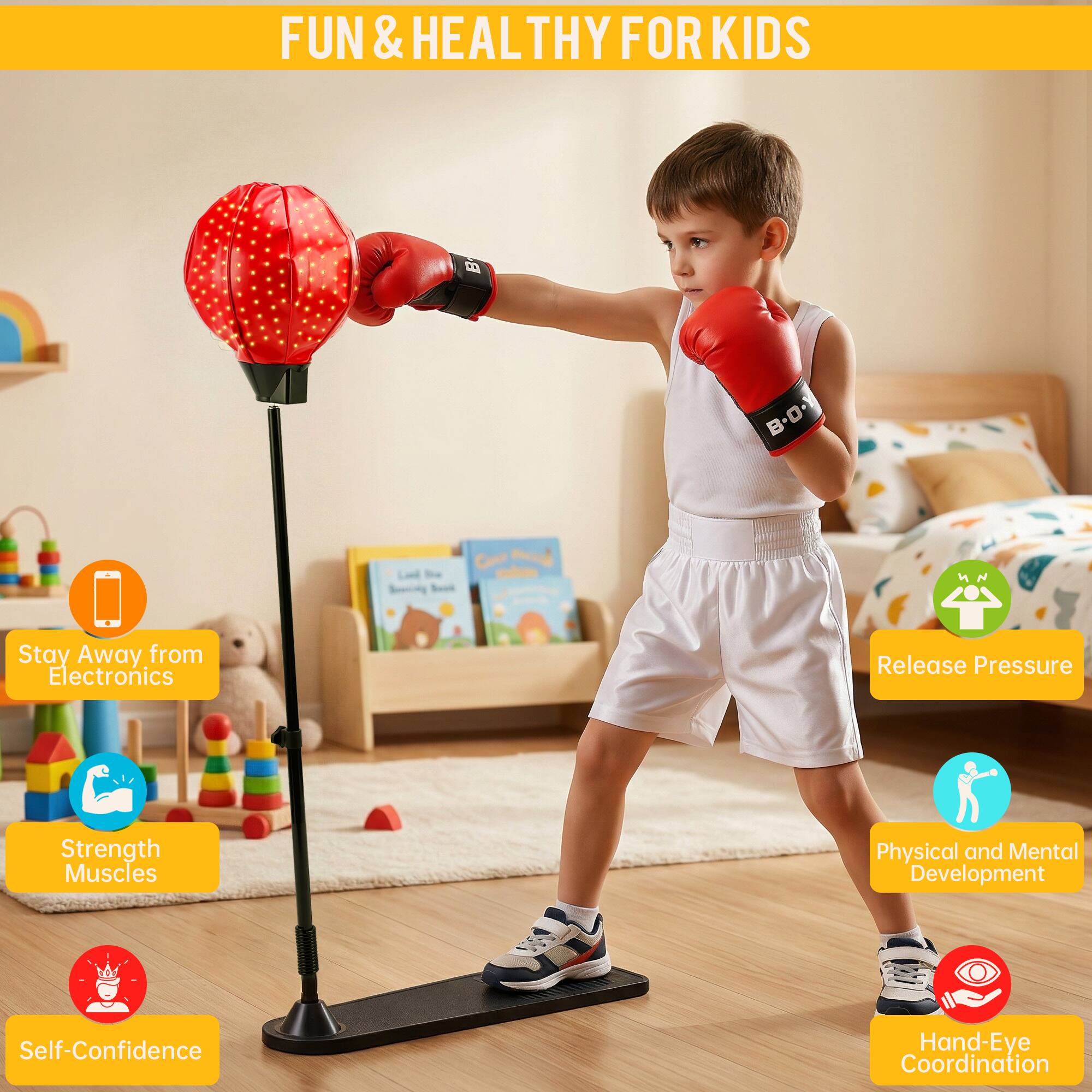 FUN & HEALTHY FOR KIDS

- Stay Away from Electronics
- Strength Muscles
- Self-Confidence
- Release Pressure
- Physical and Mental Development
- Hand-Eye Coordination