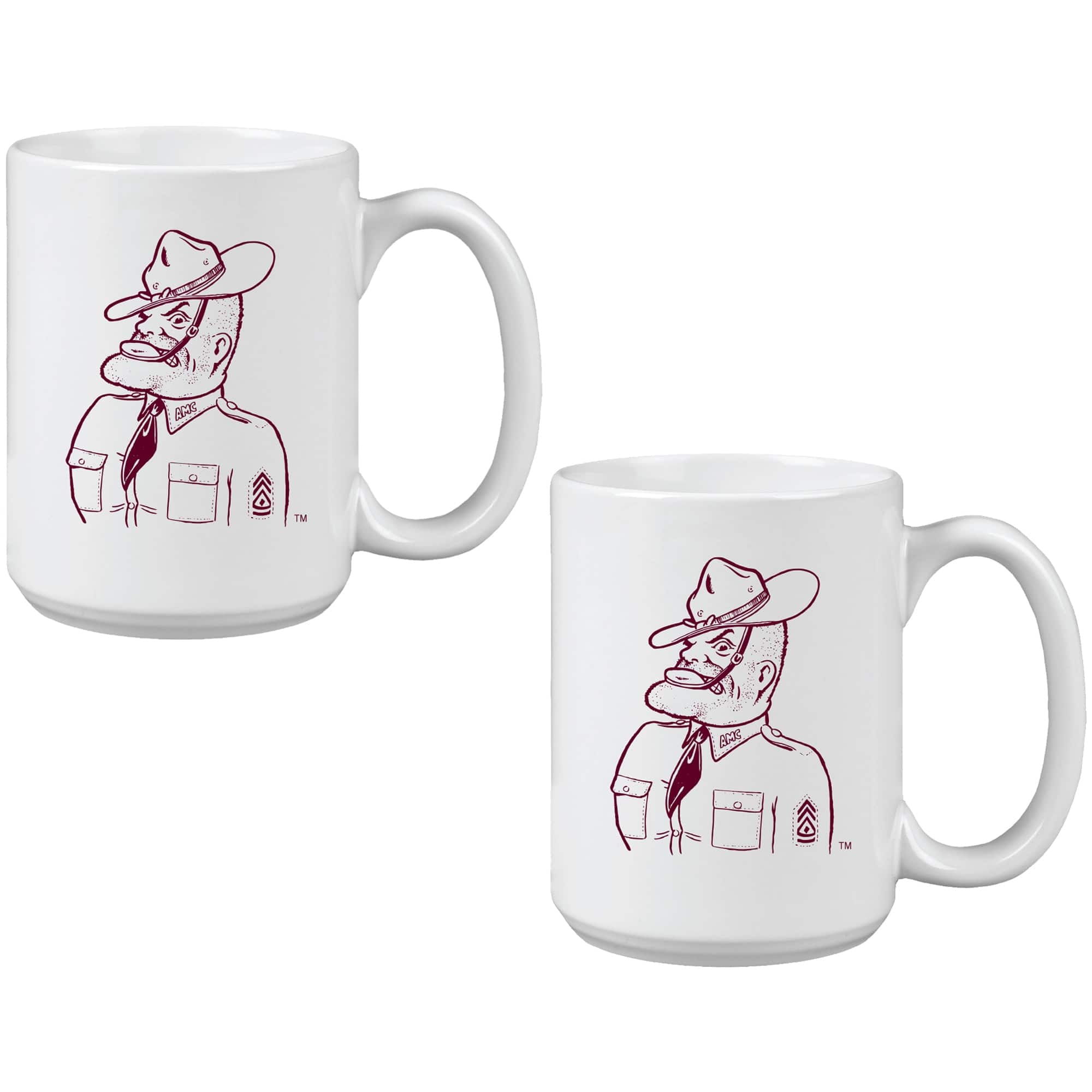Indigo Falls - Texas A&M Aggies Two Pack 15oz. Vault Sketch Ceramic Mug Set - Multicolor