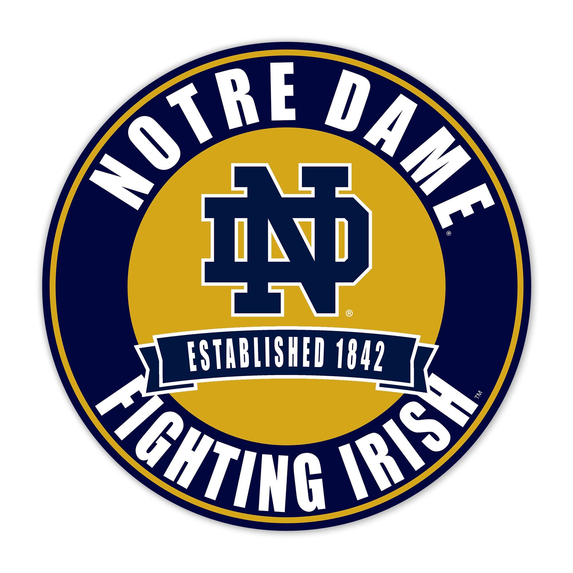 Notre Dame Fighting Irish 24" Circle with Banner