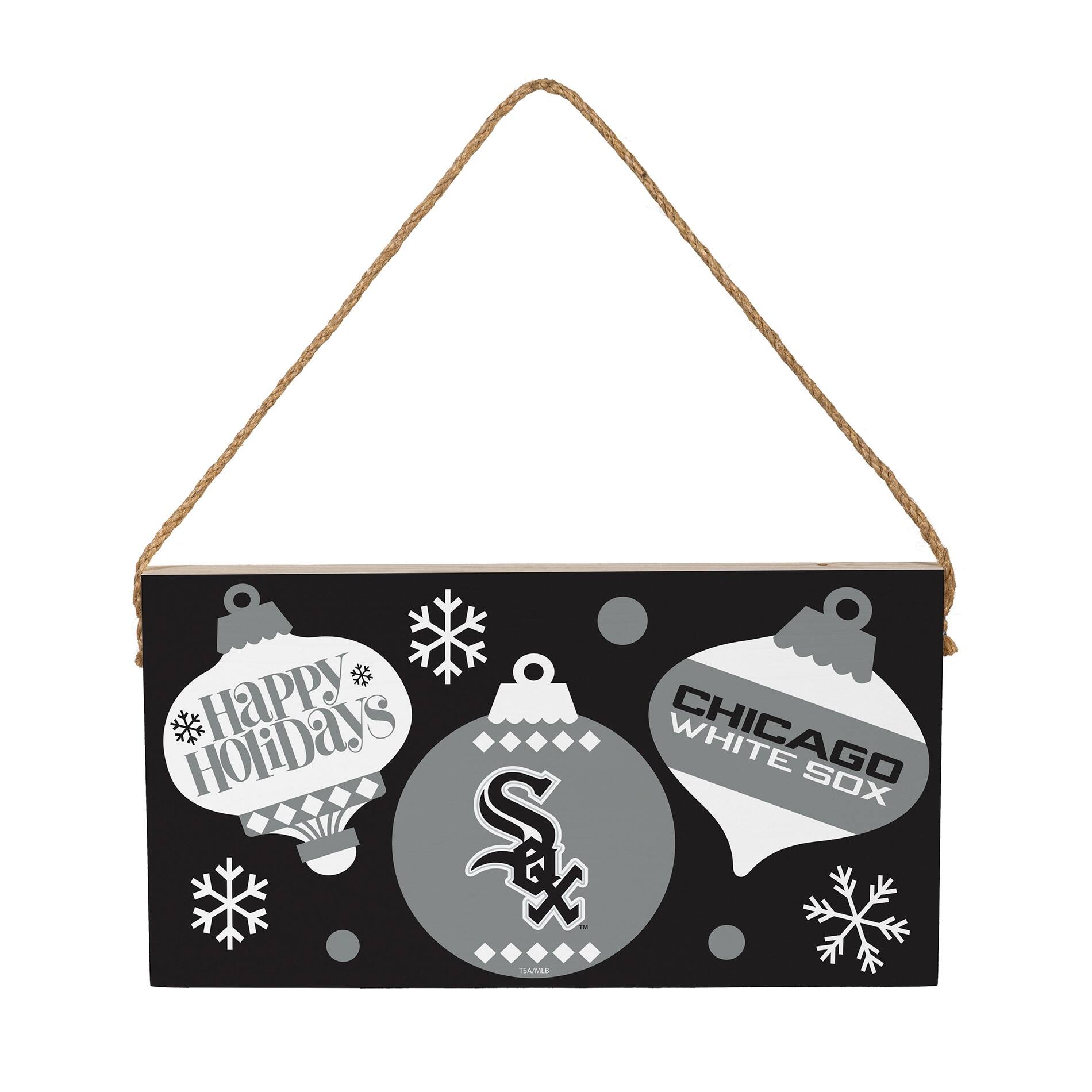 Chicago White Sox 6" x 11" Holiday Wood Wall Sign