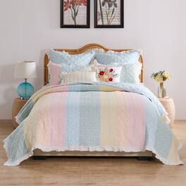 BreeBe - Tessie Quilt Set 3-Piece King/Cal King - Pastel