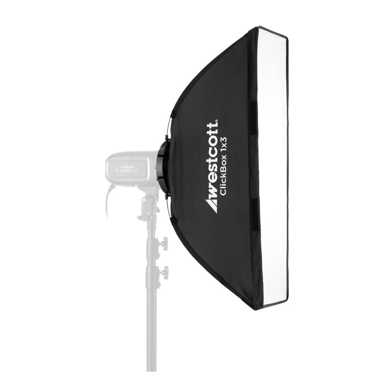 Westcott - ClickBox 1x3 Softbox (Bowens) - Removable Diffuser, Silver Interior price history on PriceWatchPro