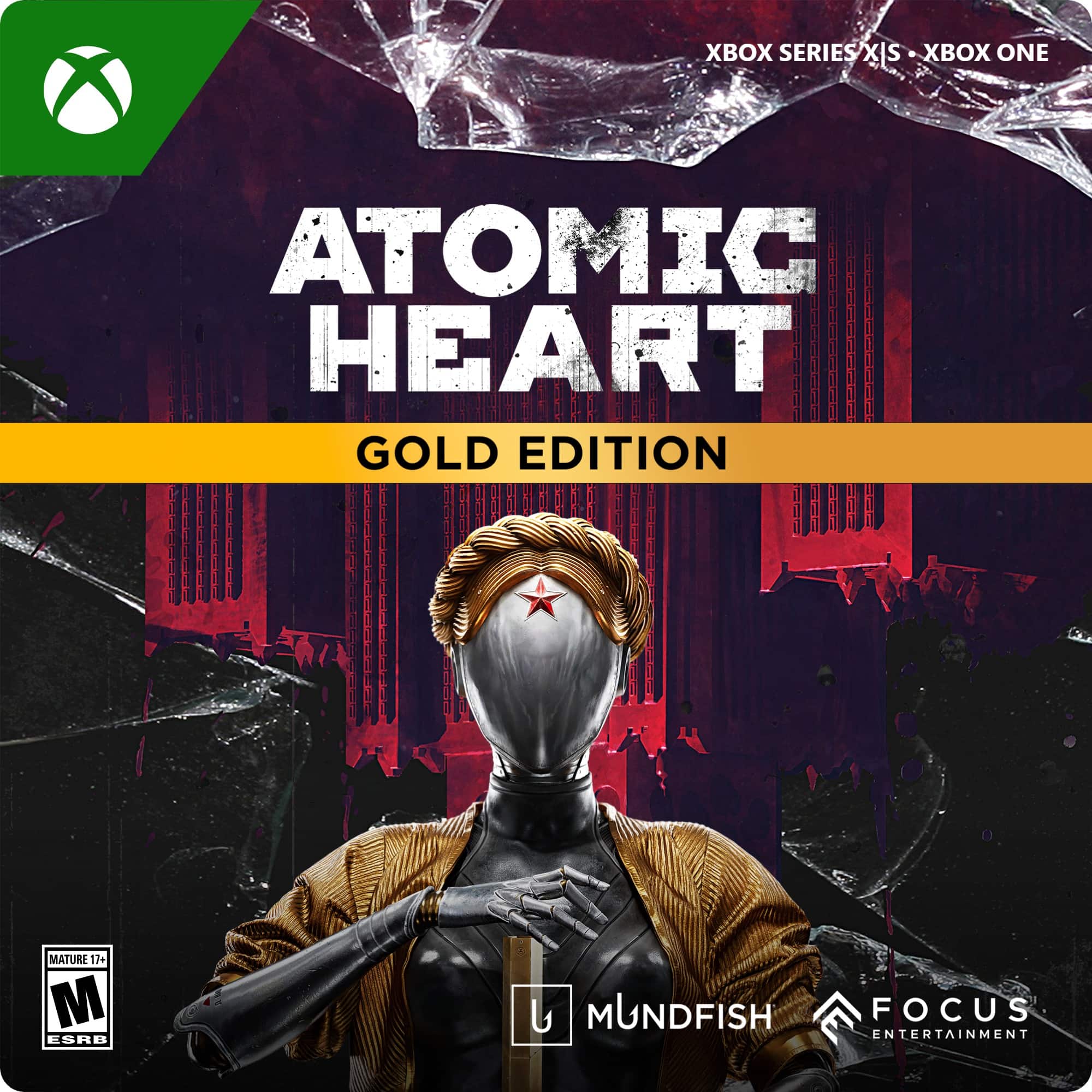 Xbox Series X|S Xbox One Atomic Heart Gold Edition Mature 17+ M ESRB Mundfish Focus Entertainment