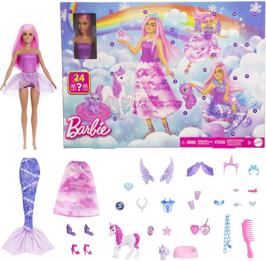 Mattel Barbie Fantasy Advent Calendar Collectibles Multicolor Mattel Barbie Fantasy Advent Calendar Collectibles Multicolor