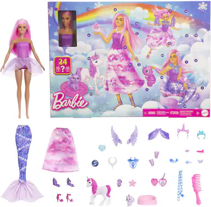 Sure, here is the corrected and grouped text from the image:
---
**Barbie**
**24 pieces**
**WARNING: CHOKING HAZARD - Small parts. Not for children under 3 years.**
**ATTENTION: RISQUE DE SOUFFOCATION - Petits morceaux. Ne convient pas aux enfants de moins de 3 ans.**
**MATTEL**
**3+**
---
**Barbie**
**24 pieces**
**WARNING: CHOKING HAZARD - Small parts. Not for children under 3 years.**
**ATTENTION: RISQUE DE SOUFFOCATION - Petits morceaux. Ne convient pas aux enfants de moins de 3 ans.**
**MATTEL**
**3+**
---
**Barbie**
**24 pieces**
**WARNING: CHOKING HAZARD - Small parts. Not for children under 3 years.**
**ATTENTION: RISQUE DE SOUFFOCATION - Petits morceaux. Ne convient pas aux enfants de moins de 3 ans.**
**MATTEL**
**3+**
---
**Barbie**
**24 pieces**
**WARNING: CHOKING HAZARD - Small parts. Not